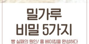 밀가루 선택 강력분 중력분 박력분 제과 제빵 밀가루 종류 홈베이킹