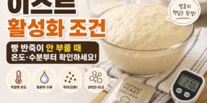 이스트 활성화 조건과 빵 반죽이 안 부푸는 원인
