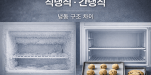 직냉식 간냉식 차이 비교 냉동 구조 이미지