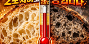 사워도우 발효 온도 차이로 인한 조직 붕괴 사례