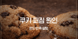 쿠키 퍼짐 원인 4가지 비교 사진