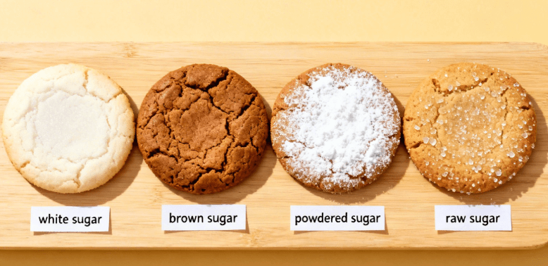 설탕 종류에 따른 쿠키 퍼짐 차이