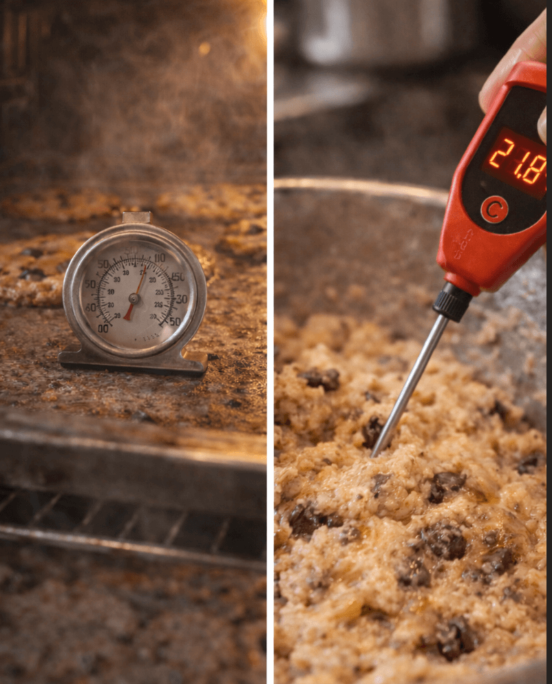 오븐 실제 내부 온도 측정