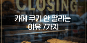 카페 쿠키 안 팔리는 이유 7가지
