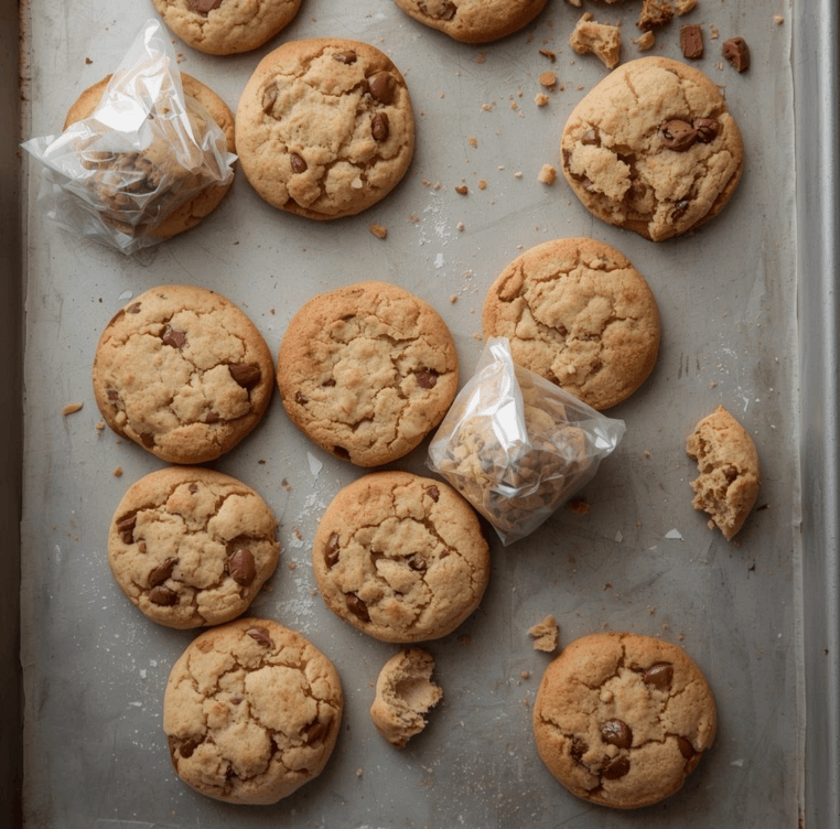 카페에서 판매되지 않고 남은 쿠키 재고