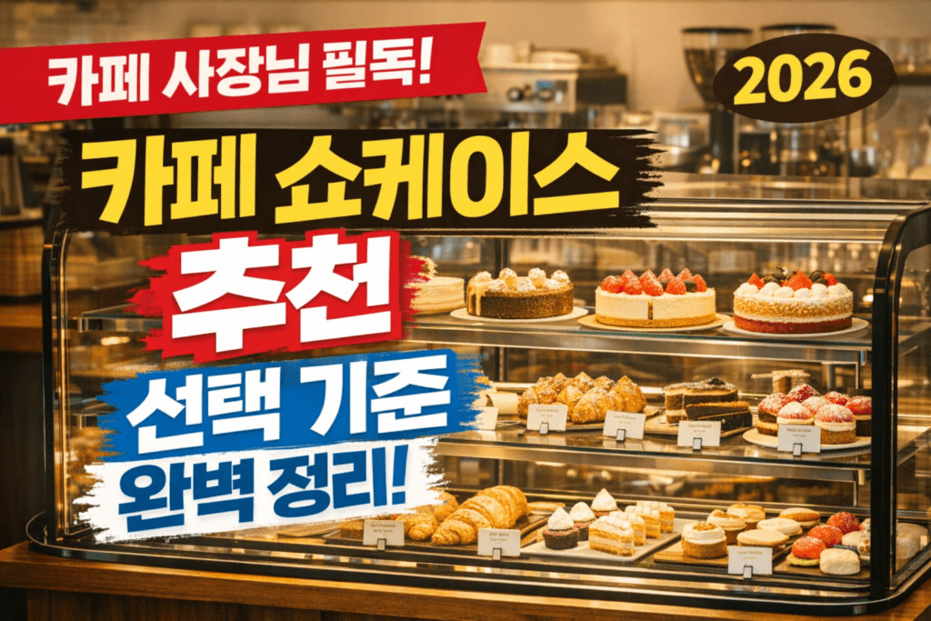 카페 쇼케이스 추천 디저트 쇼케이스 냉장고 진열 모습