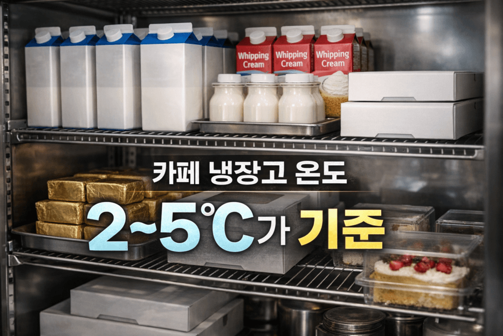 카페 냉장고 온도 2~5도 기준