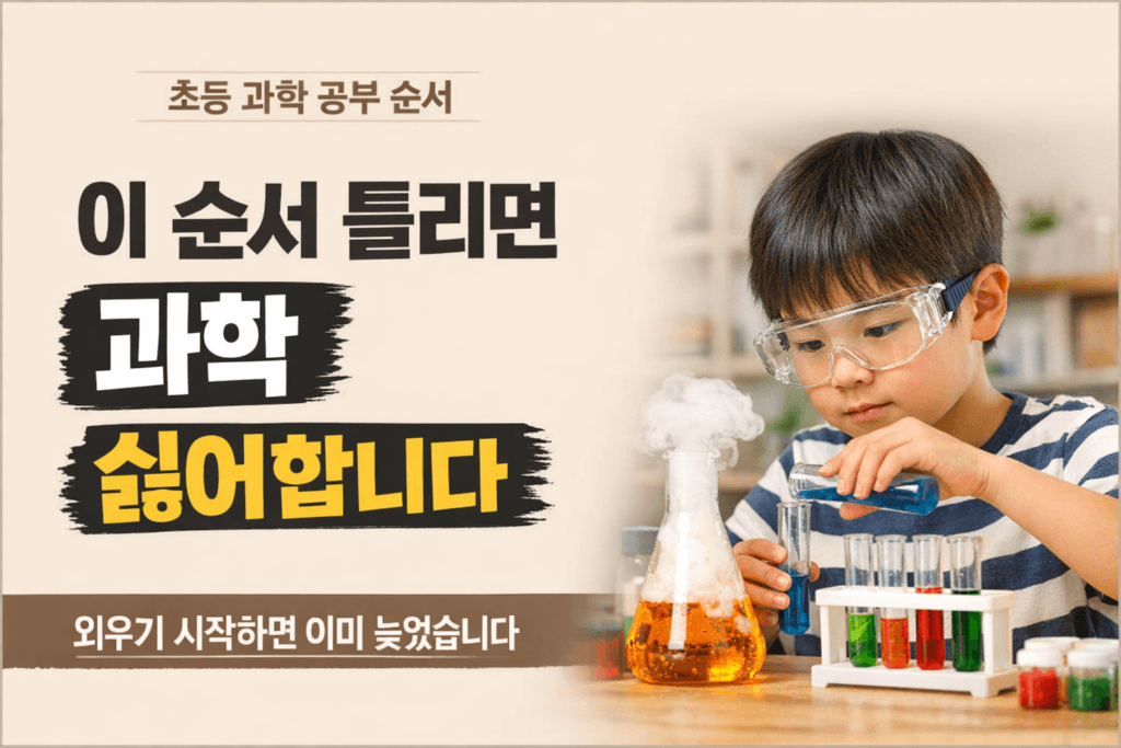 초등 과학 공부 순서 경험 질문 공부 구조 설명 썸네일