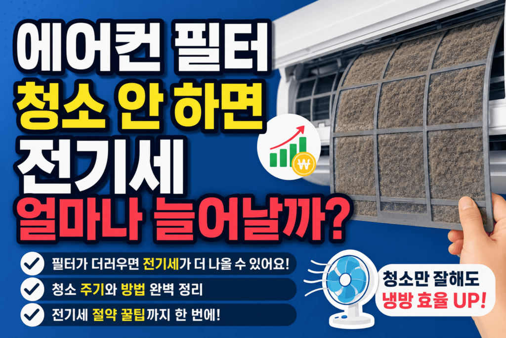에어컨 필터 청소 안 하면 전기세 얼마나 늘어날까
