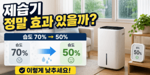 제습기 효과와 실내 습도 70%에서 50%까지 낮추는 방법